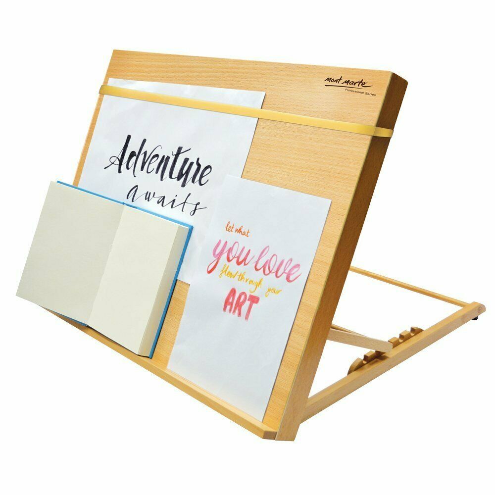 MIRATUSO Desktop Drawing Board A3 Desk Easel Sketching Board 4-Position Adjustable Table Easel Painting Board for Artists Children Beginners