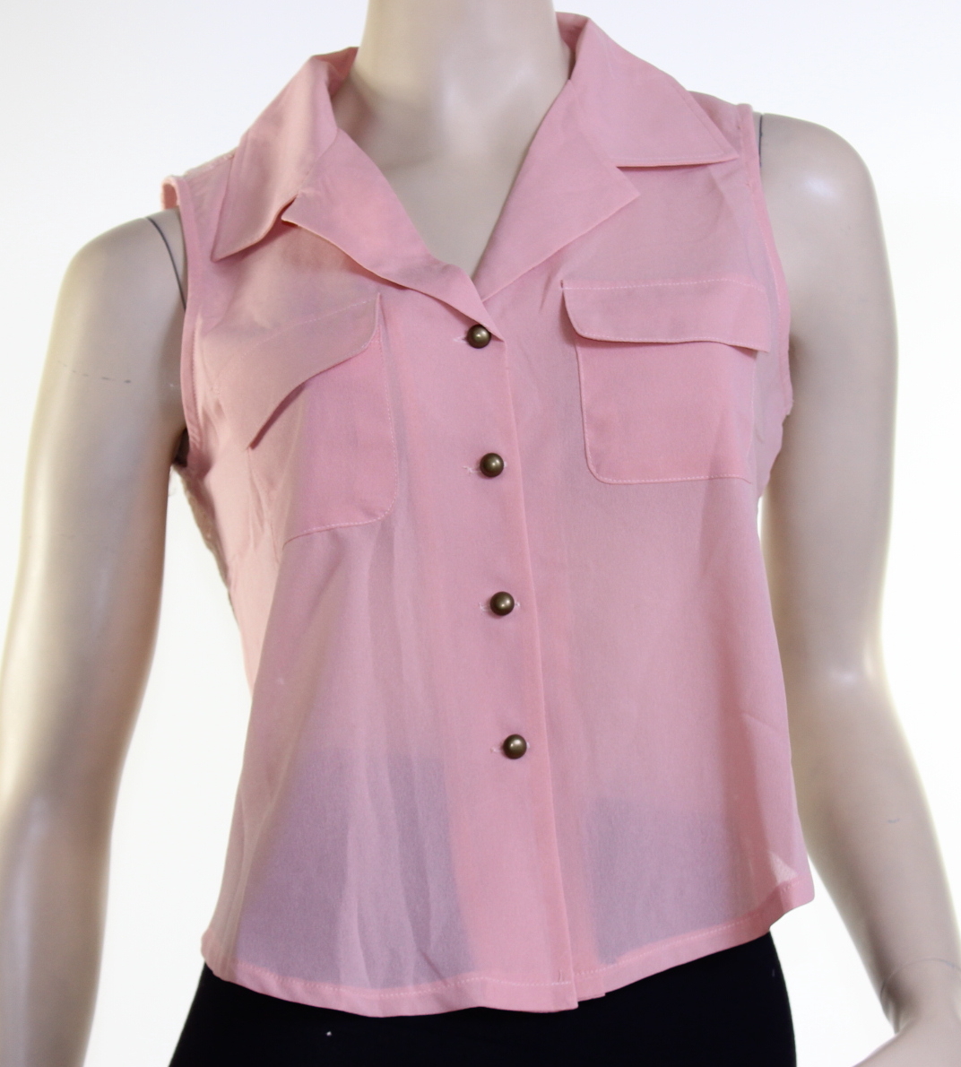 Caroline Morgan Shirt Open Back Top Size 8 10 12 CKM Peach Pink Mint ...