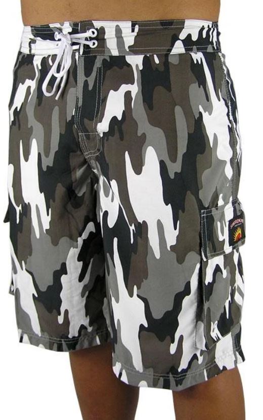 Mens Sizes 30 48 Boardies Board Shorts Camo Camouflage Commando