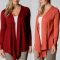 Drape Cardigan LILIA WHISPERS Burgundy Rust Plus Sizes 10 - 18 Women Long Jacket