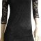 Dress Evening Party Black Lace Bodycon Mini Cocktail Races Size 10 12 14 Women
