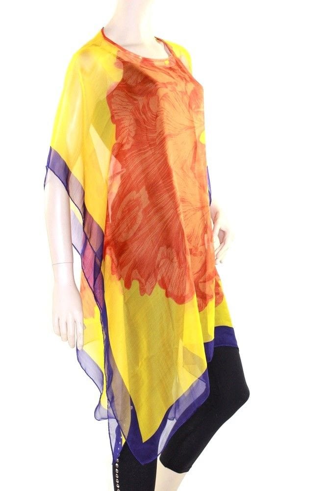 Kaftan Dress Caftan Long Plus Size 10 - 28 Women Colourful Sheer Resort ...