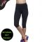 Leggings Pants Sports Activewear Lycra Black Gym Running Walking Yoga Crop