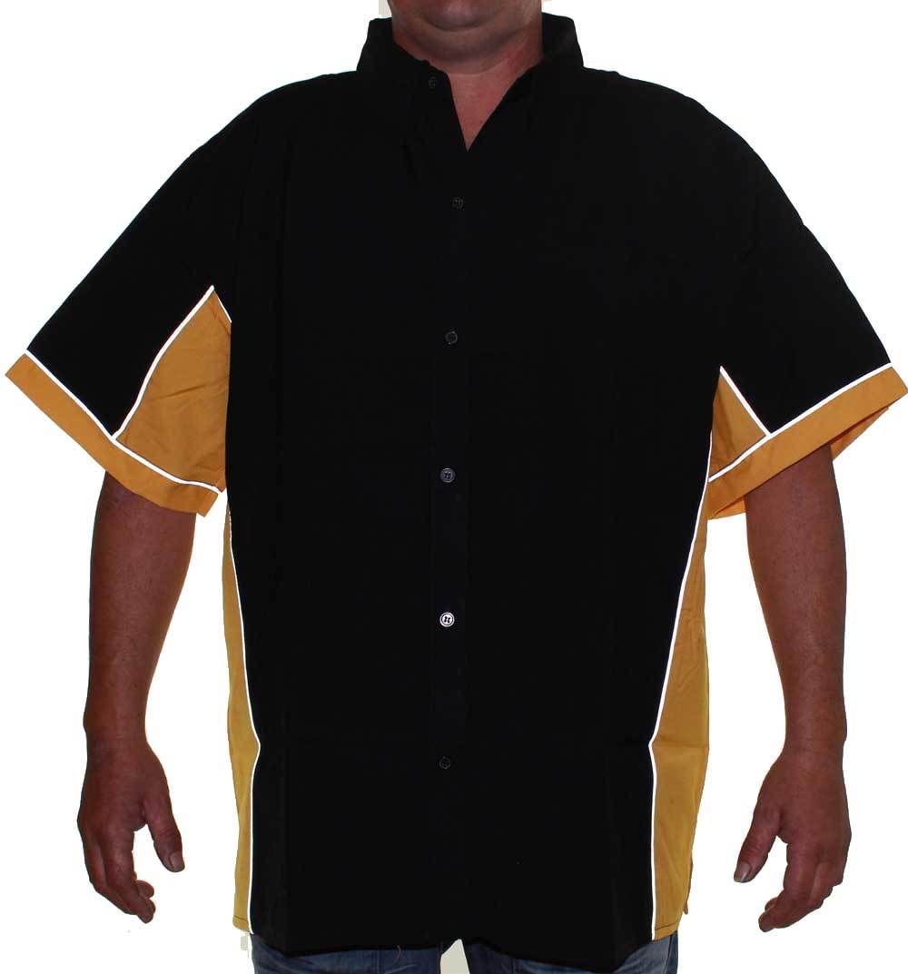 PitCrewShirtBowlingRetroBlackRedYellowPlusSize4XL5XLCasual