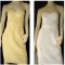 Size 12 MEI MEI Ivory Yellow Lempn Strapless Tube Party Sun Dress Buckle