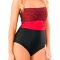 Size 8 10 12 14 16 Women Black Red Halter Stunning One Piece Swimwear Bathers