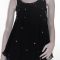 Size 8 10 12 Women FAHRENHEIT Black Blouse Top Studded Drape Sleeveless Lined