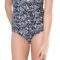 Size 8 10 Women Black White One Piece Bather Swimwear Rouched