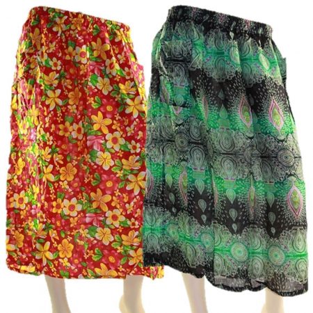 Skirt Casual Plus Size 22 Multi Coloured Bright Summer Rayon Cool Beach Sun