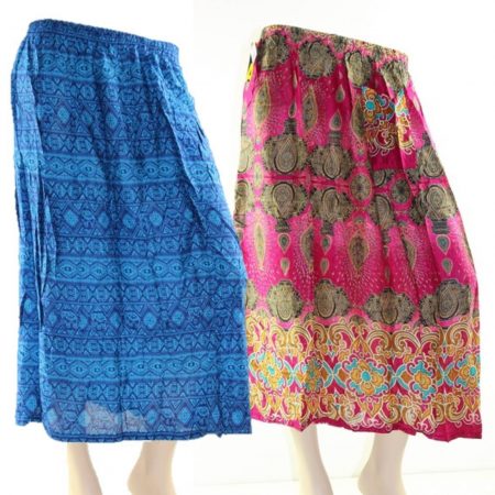 Skirt Casual Plus Size 26 Multi Coloured Bright Summer Rayon Cool Beach Sun