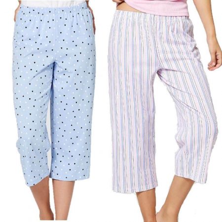 Sleep Pant TARGET Plus Size 8 10 12 14 16 18 20 22 Pink Blue 3/4 Pyjama PJ