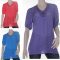 Sz 12 14 16 18 Women ELEGANT Purple Blue Watermelon Top Blouse Crinkle Beaded V