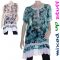 Sz 12 14 16 18 Womens Blue Pink Grey Dress Drape Tunic Top Blouse Crinkle Ruffle