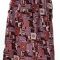Sz 16 22 Burgundy Beach Casual Skirt Plus Multi Coloured Bright Sun Tribal Aztec