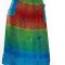 Sz 16 Green Aqua Red Beach Casual Skirt Plus Multi Coloured Bright Sun Stripe