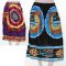 Sz 20 Purple Blue Tie Dye Beach Casual Skirt Plus Multi Coloured Bright Sun