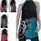 Sz 8 - 16 Womens Orange Blue Pink  Halter Tunic Top Dress Rose Blouse Floral