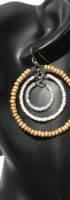 WHOLESALE 5 X BEADED ROUND MULTI HOOP FASHION EARRING